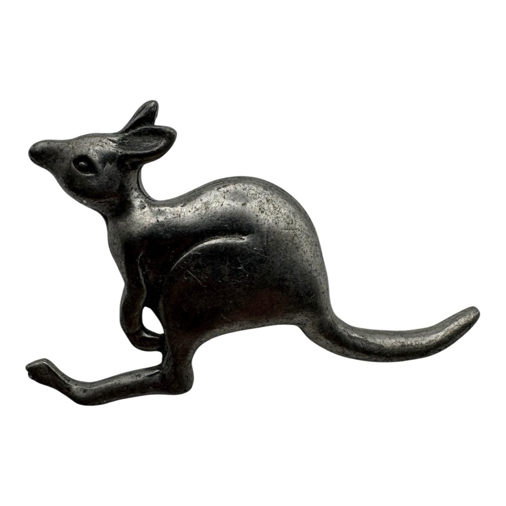 Vintage 1988 Seagull Pewter Kangaroo Brooch‎ Pin – Australia Souvenir